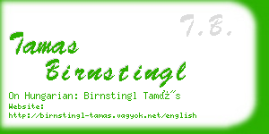 tamas birnstingl business card